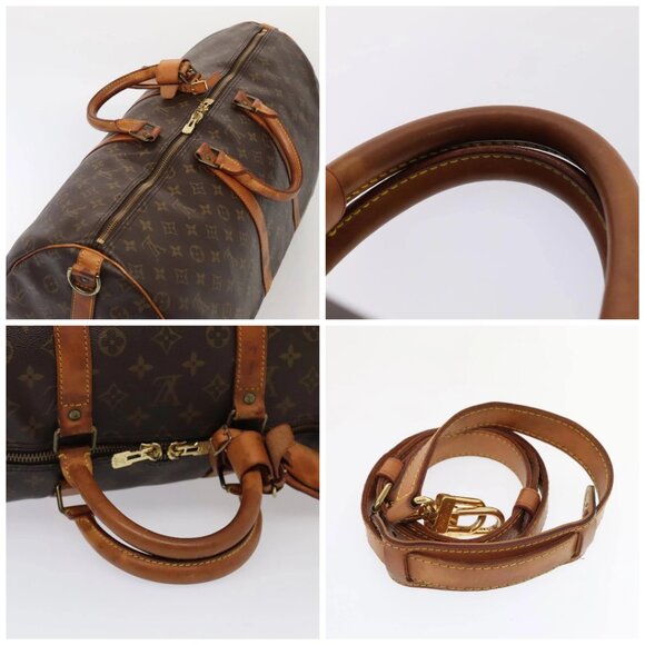 LOUIS VUITTON Monogram Keepall Bandouliere 55 Boston Bag M41414 LV Auth 88923 - Picture 16 of 16